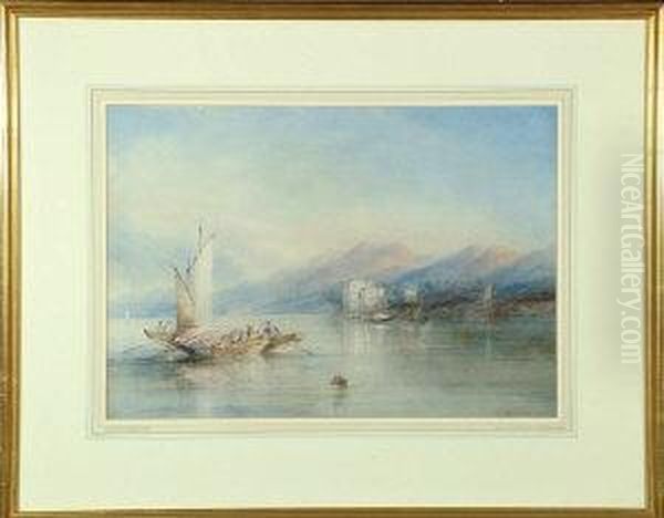 Bay Of Valerno Oil Painting by Thomas Miles Richardson