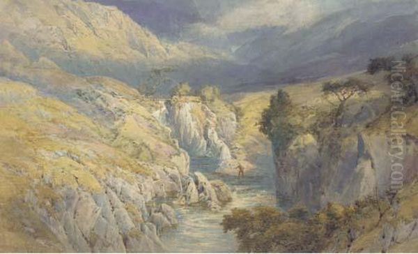 Glen Lyon, Aberdeenshire Oil Painting by Thomas Miles Richardson