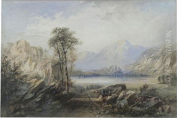 Loch Katrine Oil Painting by Thomas Miles Richardson