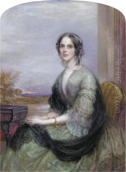 Portrait Of Elizabeth Winthrop Oil Painting by George Richmond