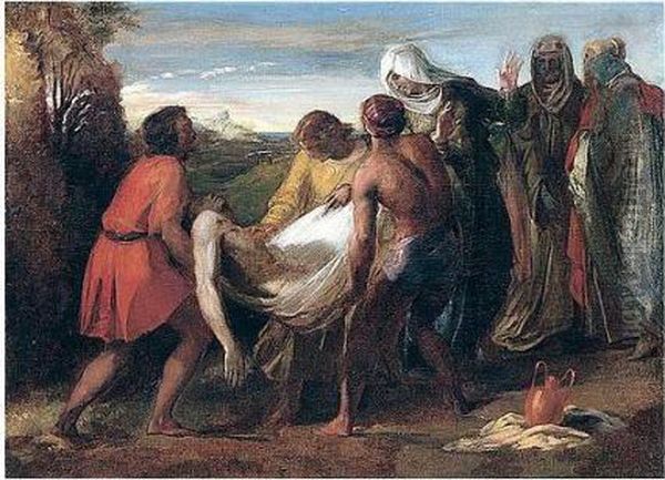 The Entombment Oil Painting by George Richmond