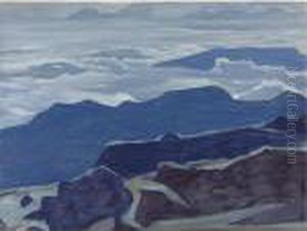 Mist Before Dawn From The 
Himilayan Oil Painting by Nicolaj Konstantinov Roerich