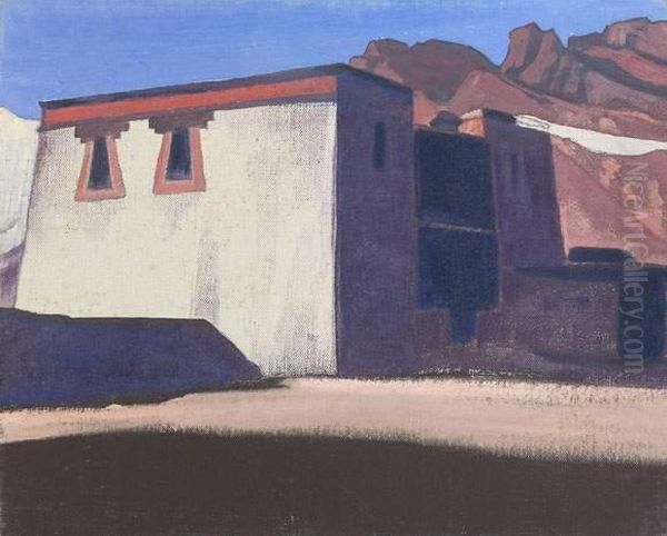 The Sharugon Monastery, Tibet Oil Painting by Nicolaj Konstantinov Roerich