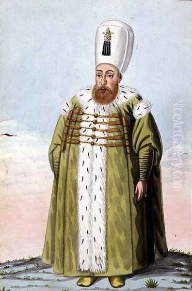 Mustapha I (1591-1639) Sultan 1617-18, 1622-23, from A Series of Portraits of the Emperors of Turkey, 1808 Oil Painting by John Young