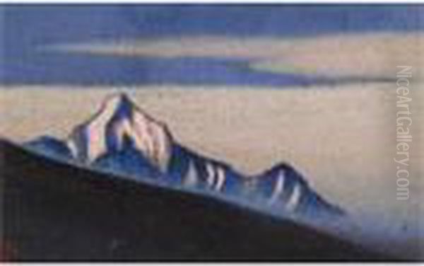 Sketch From The Himalaya Series Oil Painting by Nicolaj Konstantinov Roerich