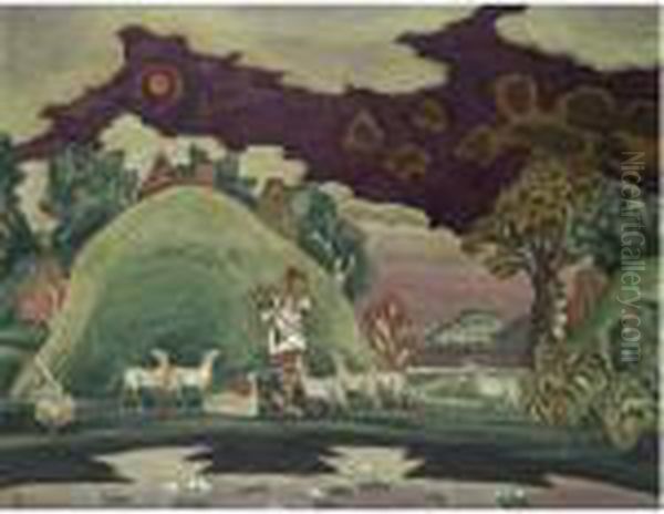 Song Of Lel' Oil Painting by Nicolaj Konstantinov Roerich