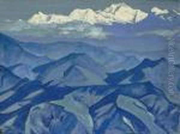 Kanchenjunga. From The Himalayan Series Oil Painting by Nicolaj Konstantinov Roerich