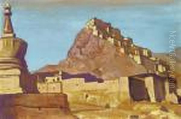 Sanctuaries And Citadels, From The Series Sanctuaries And Citadels Oil Painting by Nicolaj Konstantinov Roerich