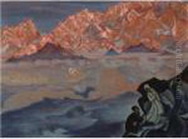 She Who Leads Oil Painting by Nicolaj Konstantinov Roerich