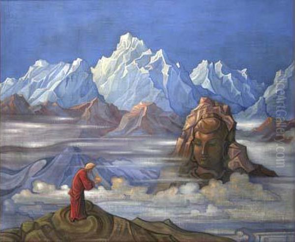 Vision Dans Les Montagnes En Indes Oil Painting by Nicolaj Konstantinov Roerich