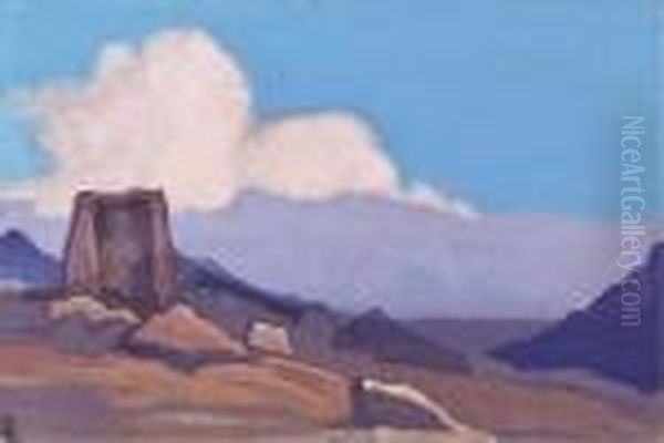 Study For The Painting 'maitreya' Oil Painting by Nicolaj Konstantinov Roerich