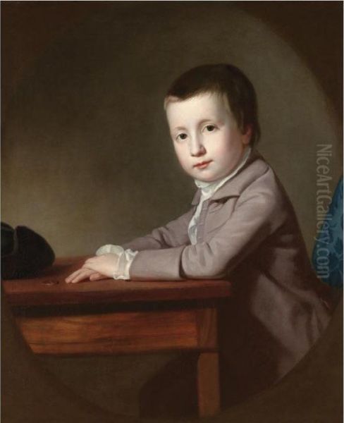 Portrait Of John Wells When A Boy Oil Painting by George Romney