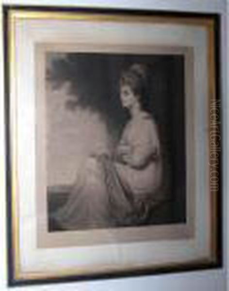 A Lady Oil Painting by George Romney