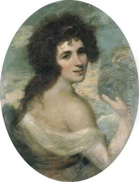 Ritratto Di Gentildonna (lady Hamilton?), Come Baccante Oil Painting by George Romney