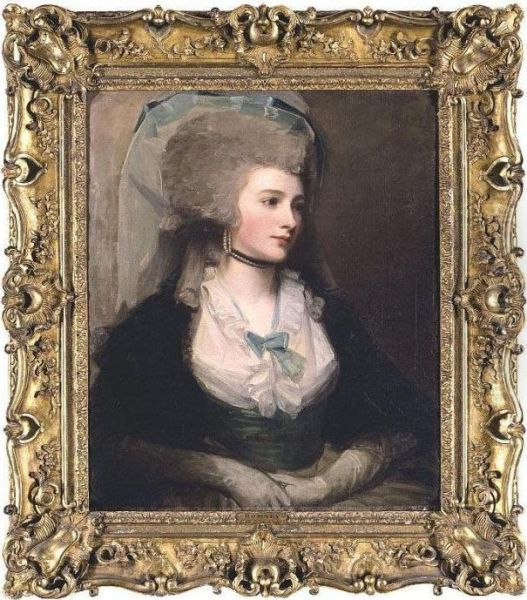 Portrait Of Mrs. Pringle, Nee Miss Balneavis Oil Painting by George Romney