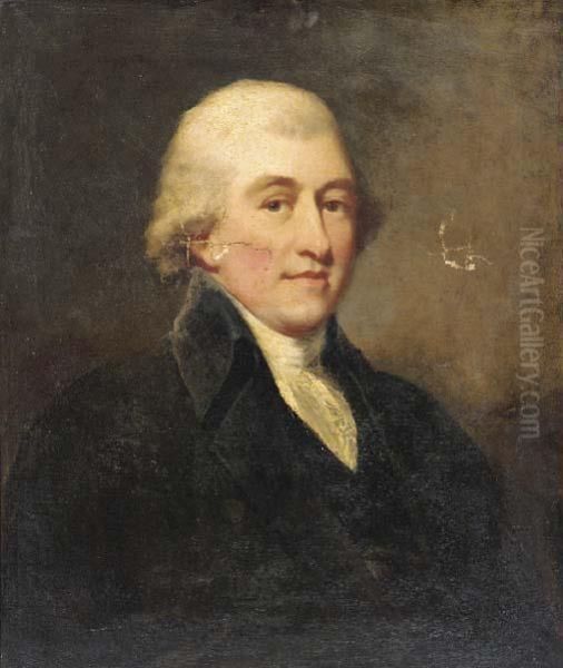 Portrait Of Mr. Elisdan Oil Painting by George Romney