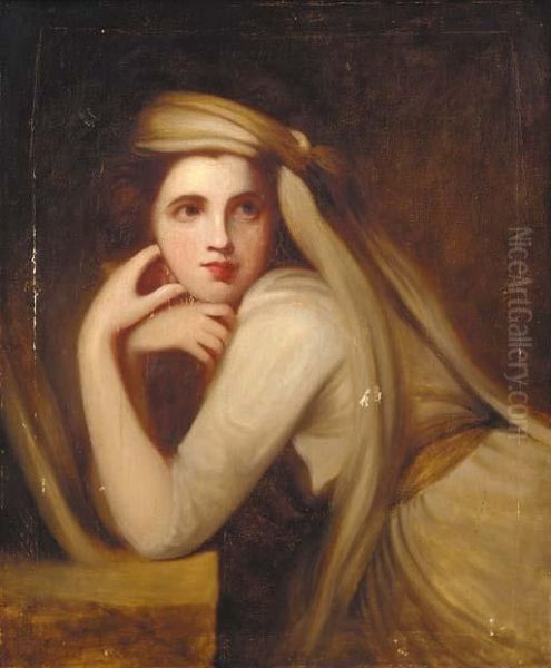 Portrait Of Lady Hamilton Oil Painting by George Romney