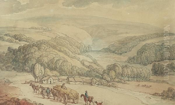 Haymakers Returning Home Oil Painting by Thomas Rowlandson