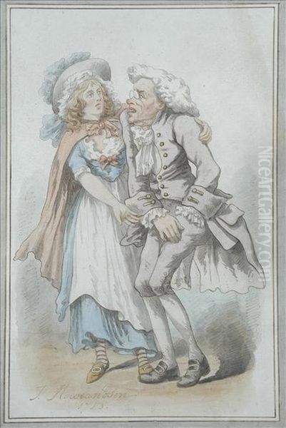 Ahard Bargain Oil Painting by Thomas Rowlandson