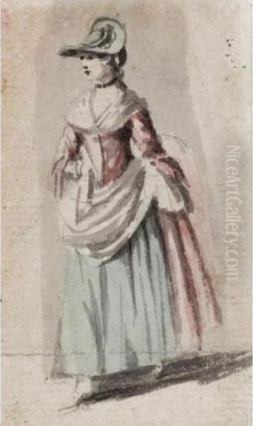 Figure Of A Lady by Paul Sandby