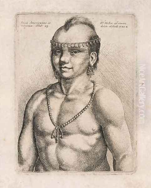 An American from Virginia Oil Painting by Wenceslaus Hollar