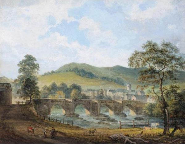 Llangollen, Denbighshire Oil Painting by Paul Sandby