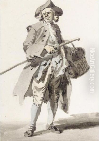 The Pedlar Oil Painting by Paul Sandby