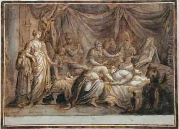 Andromache Mourning the Death of Hector Oil Painting by Gavin Hamilton