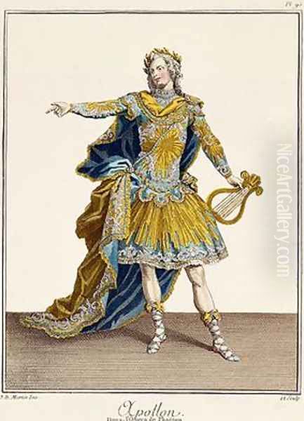 Costume for Apollo in the opera Phaethon Oil Painting by Jean-Baptiste Martin