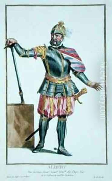 Albert the Bold 1443-1500 Duke of Saxony from Receuil des Estampes representant les Rangs et les Dignites suivant le Costume de toutes les Nations existantes Oil Painting by Pierre Duflos