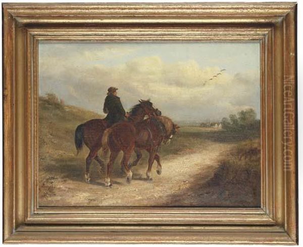 Returning From The Fields Oil Painting by Thomas Smythe