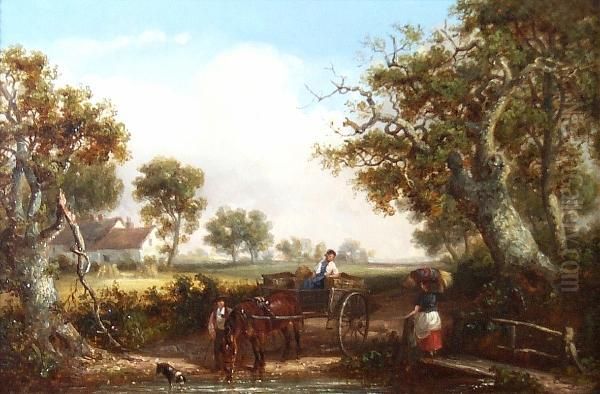 A Wayside Mardle Oil Painting by Thomas Smythe