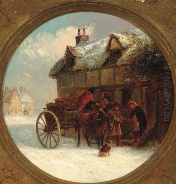 Delivering Supplies In A Winter Landscape by Thomas Smythe