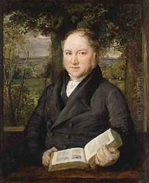 John Varley 1778-1842 Oil Painting by John Linnell