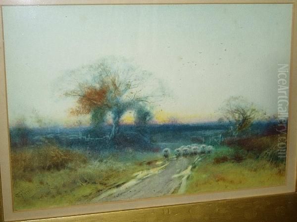 Near Flitwick, Bedfordshire Oil Painting by Henry John Sylvester Stannard