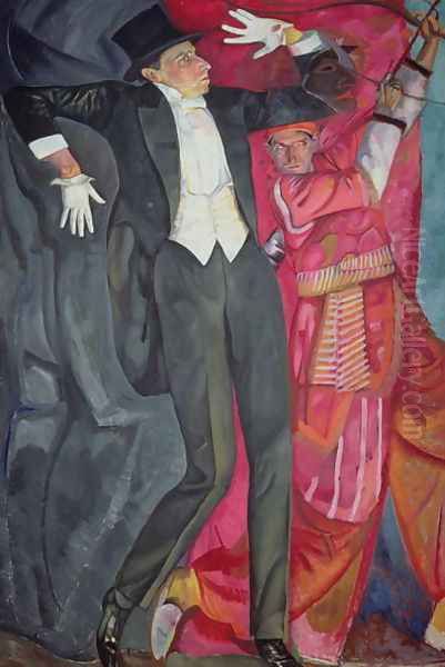 Portrait of the Producer Vsevolod Emilievich Meyerhold 1874-1940 Oil Painting by Boris Dmitrievich Grigoriev