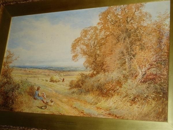 Nr. Flitwick, Bedfordshire Oil Painting by Henry John Sylvester Stannard