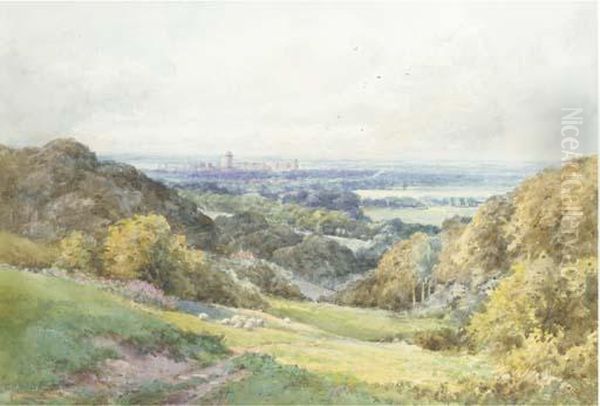 Windsor Castle From Cooper's Hill Oil Painting by Henry John Sylvester Stannard