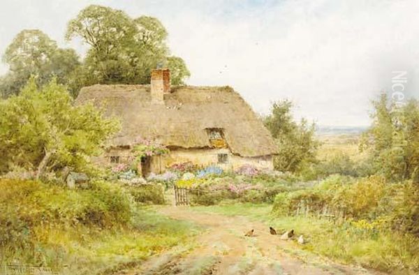 At Bromham In Bedford Oil Painting by Henry John Sylvester Stannard