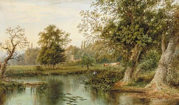 On The Thames Oil Painting by Henry John Sylvester Stannard