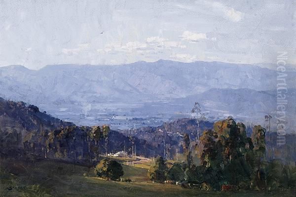 View From Olinda Oil Painting by Arthur Ernest Streeton