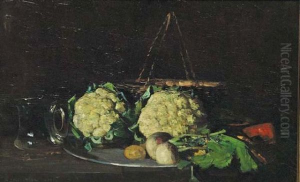 Vegetables 1925 Oil Painting by Arthur Ernest Streeton