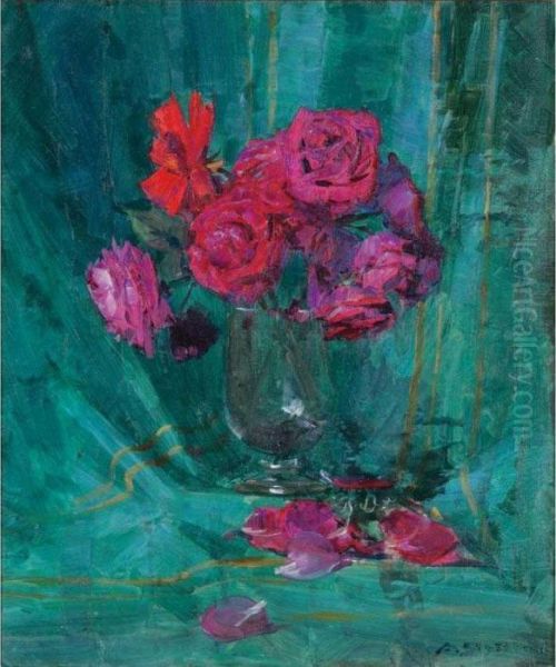 Roses Oil Painting by Arthur Ernest Streeton