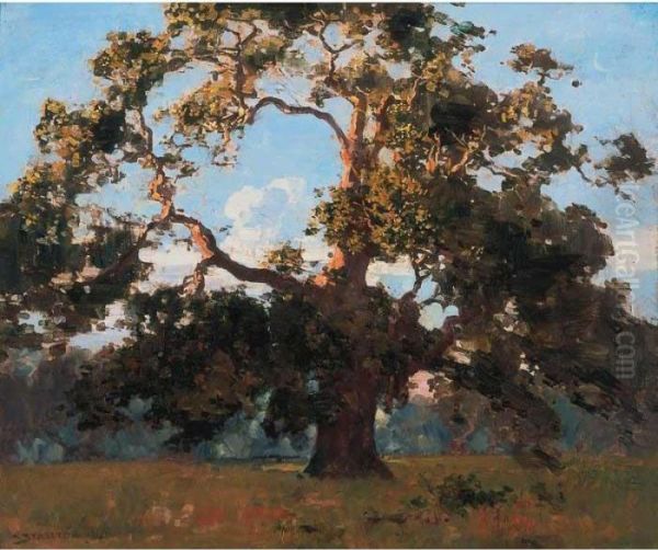 The Oak, Vancouver Island Oil Painting by Arthur Ernest Streeton