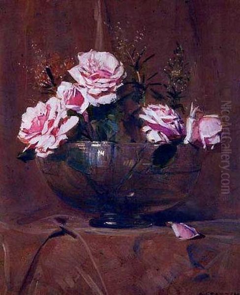 Roses Oil Painting by Arthur Ernest Streeton