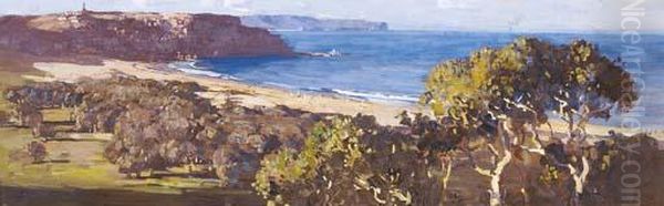 Barrenjoey Oil Painting by Arthur Ernest Streeton