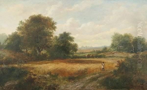 Along The Field Oil Painting by Joseph Thors