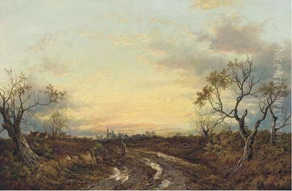 Evening, After The Storm, West Uxbridge Oil Painting by Joseph Thors