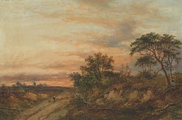 View In The Yorkshire Moors Oil Painting by Joseph Thors