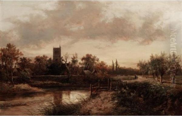 Evening Oil Painting by Joseph Thors